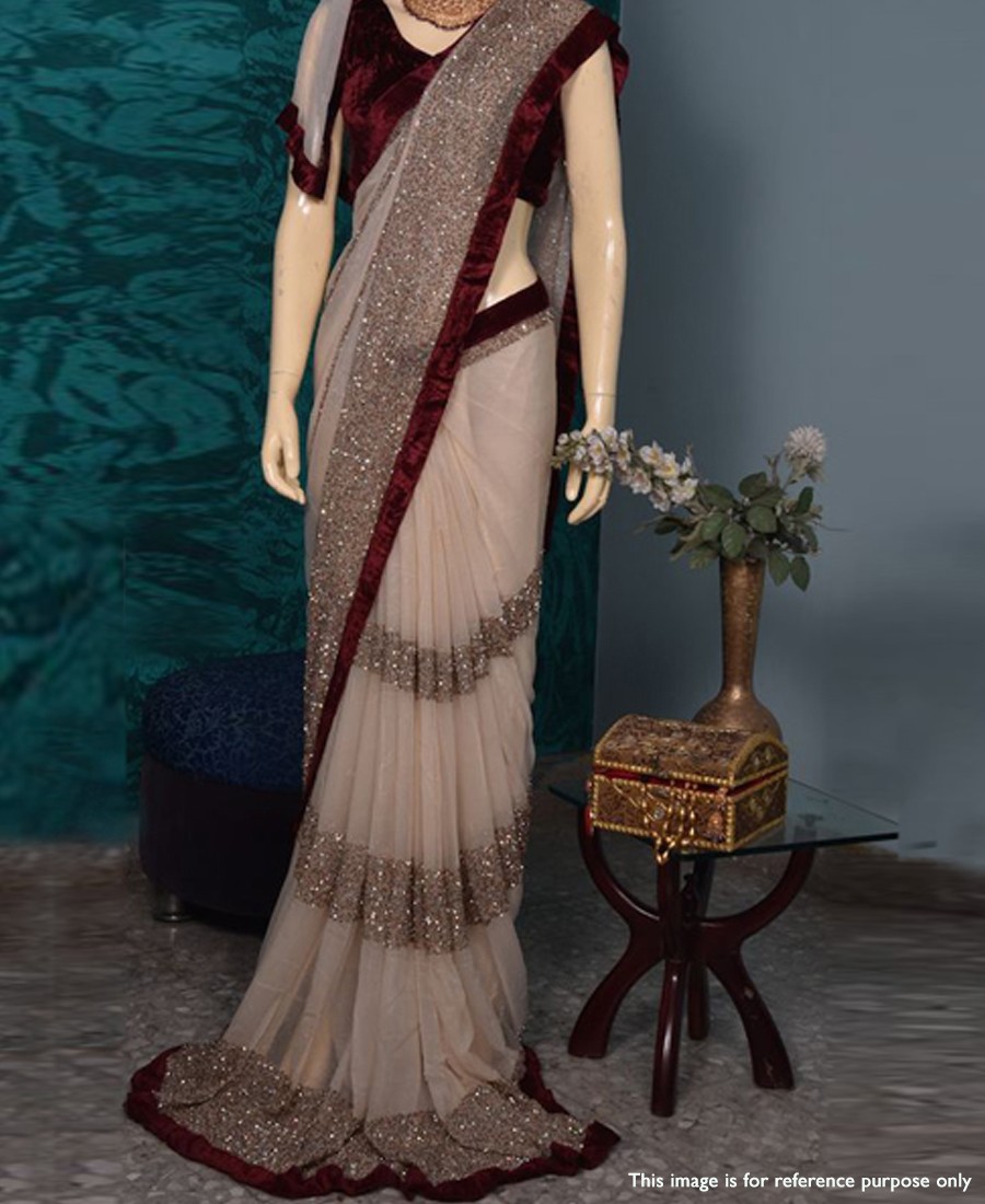 Black Semi silk saree with hand painted kalamkari border – Sujatra