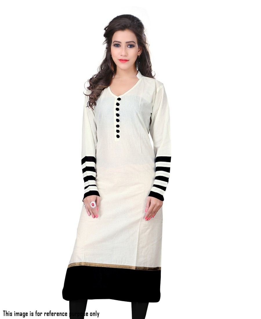 BT - Offing white indo cotton casual kurti