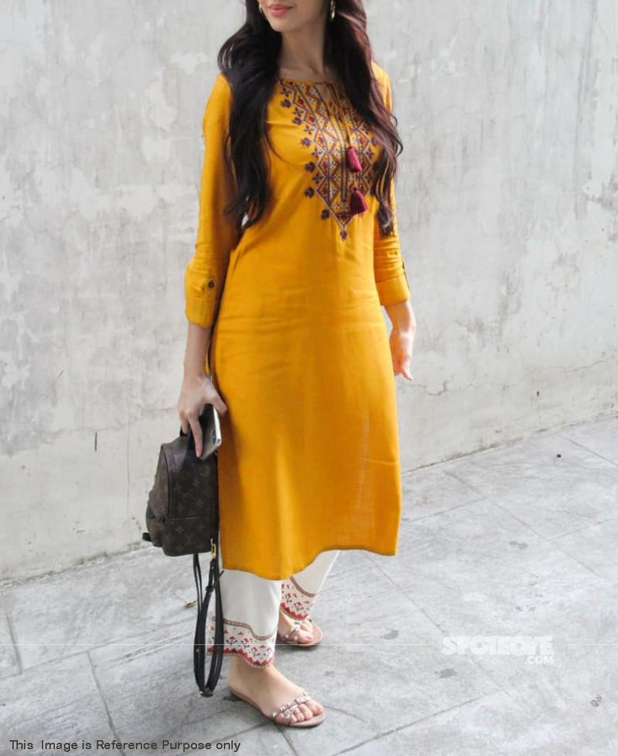 Buy online Yellow Short Kurti With Pleats On from Kurta Kurtis for Women by  Nakh for 989 at 24 off  2023 Limeroadcom