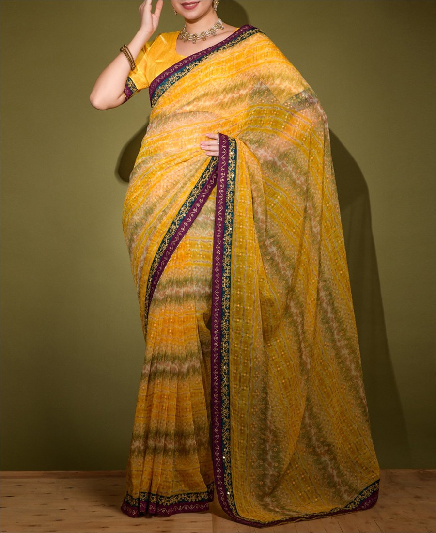 Party Wear Multi Color Sequence Work saree