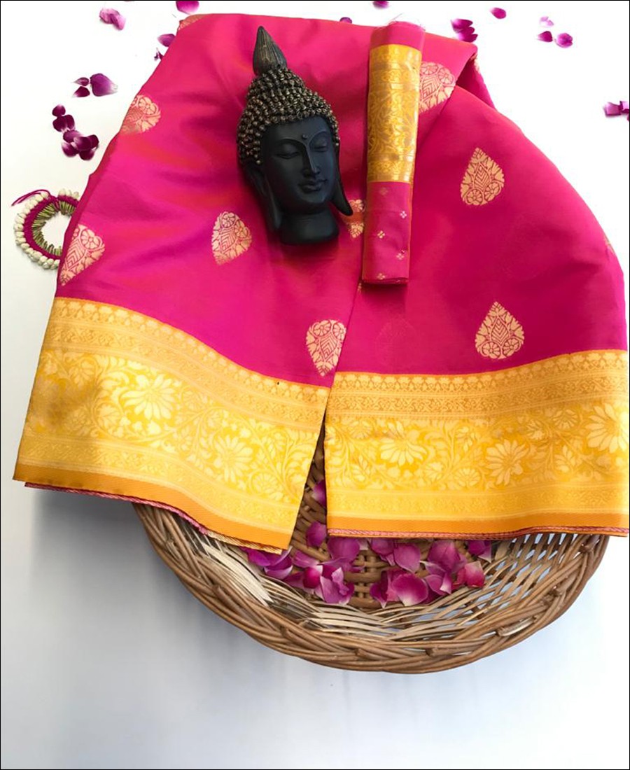 RE - Pink Colored Kanjivaram Silk Saree