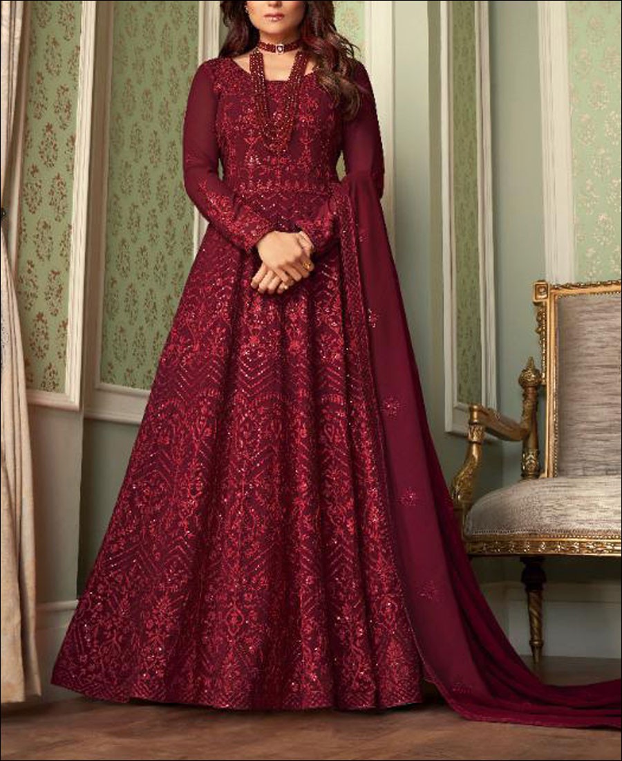 Amazon.in: Red Gown For Women