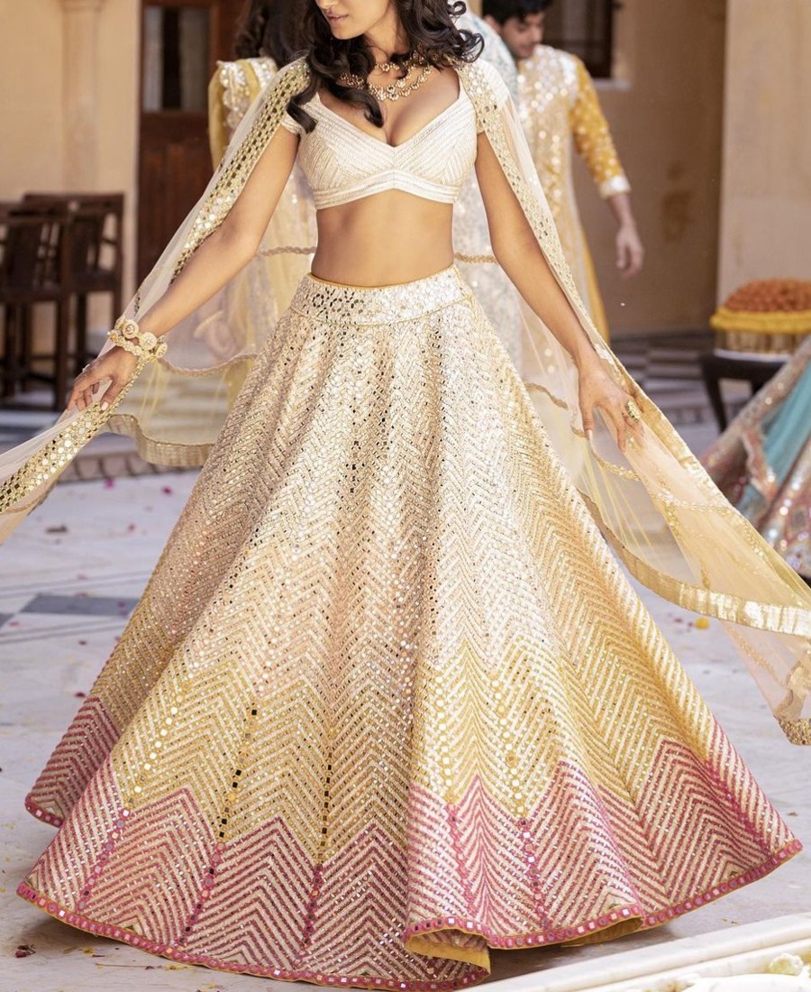 Buy Designer Silk Lehenga Choli In White Colour Online - LLCV01471 | Andaaz  Fashion