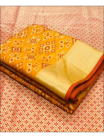 RE - Soft banarasi silk weaving work Yellow saree